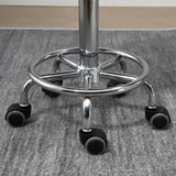 easycomfort easycomfort set 2 sgabelli girevoli con ruote altezza regolabile e rivestimento similpelle pu 38x38x57 72cm