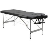 easycomfort lettino per massaggio portatile e pieghevole con altezza regolabile e seduta imbottita 186x71x62 83 cm nero