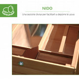 easycomfort easycomfort pollaio da giardino gabbie per galline da esterno con zona di corsa e nido in legno 19081103cm
