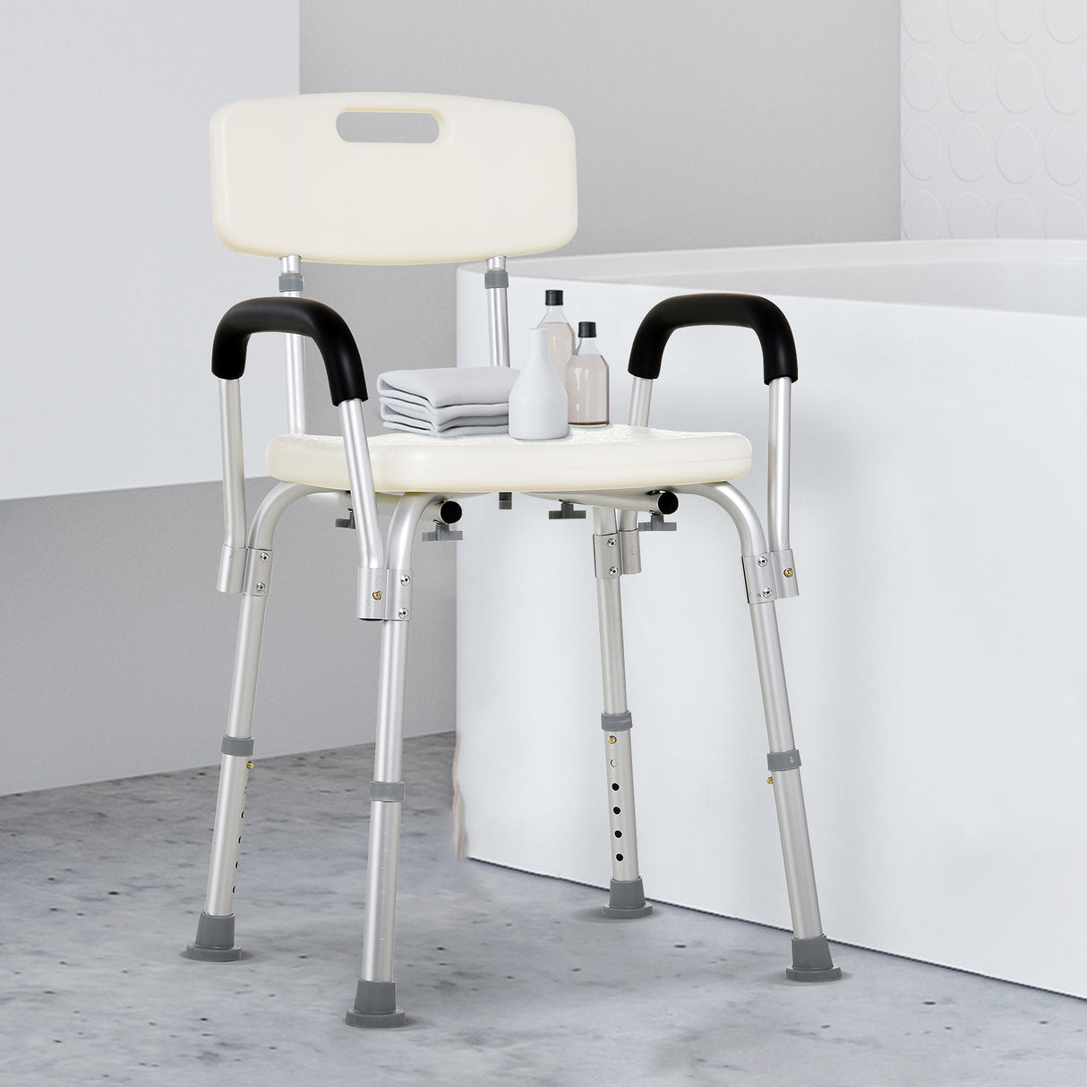 easycomfort easycomfort sedile da doccia con schienale e braccioli sedile da vasca sedia regolabile in altezza ean 8054111847520
