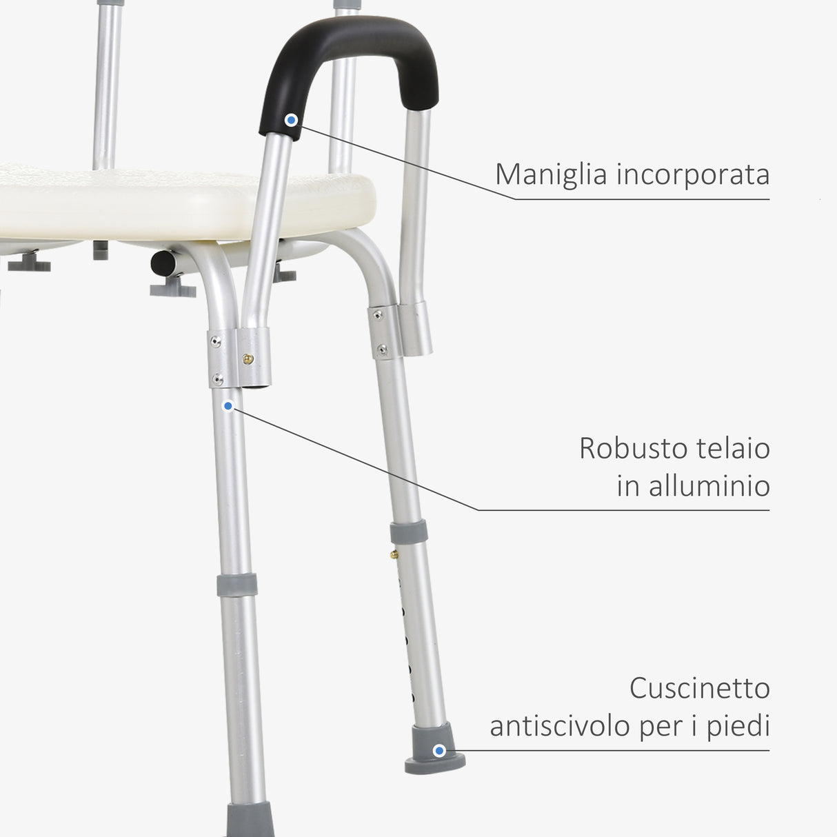 easycomfort easycomfort sedile da doccia con schienale e braccioli sedile da vasca sedia regolabile in altezza ean 8054111847520