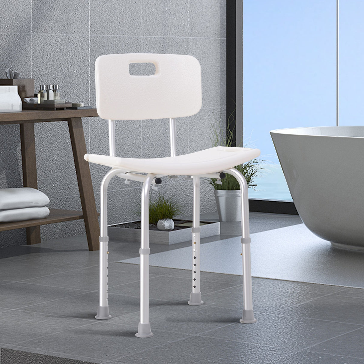 easycomfort easycomfort sedile da doccia con schienale ausilio da vasca sedia doccia altezza regolabile 8 posizioni antiscivolo ean 8054111846431