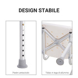 easycomfort easycomfort sedile da doccia con schienale ausilio da vasca sedia doccia altezza regolabile 8 posizioni antiscivolo ean 8054111846431