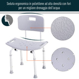 easycomfort easycomfort sedia doccia in alluminio e plastica altezza regolabile 8 livelli ean 8054111842143