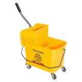 easycomfort easycomfort carrello secchio con separatore acqua e strizzatore rimovibile in pp giallo 63 x 27 x 67cm ean 8054111843638