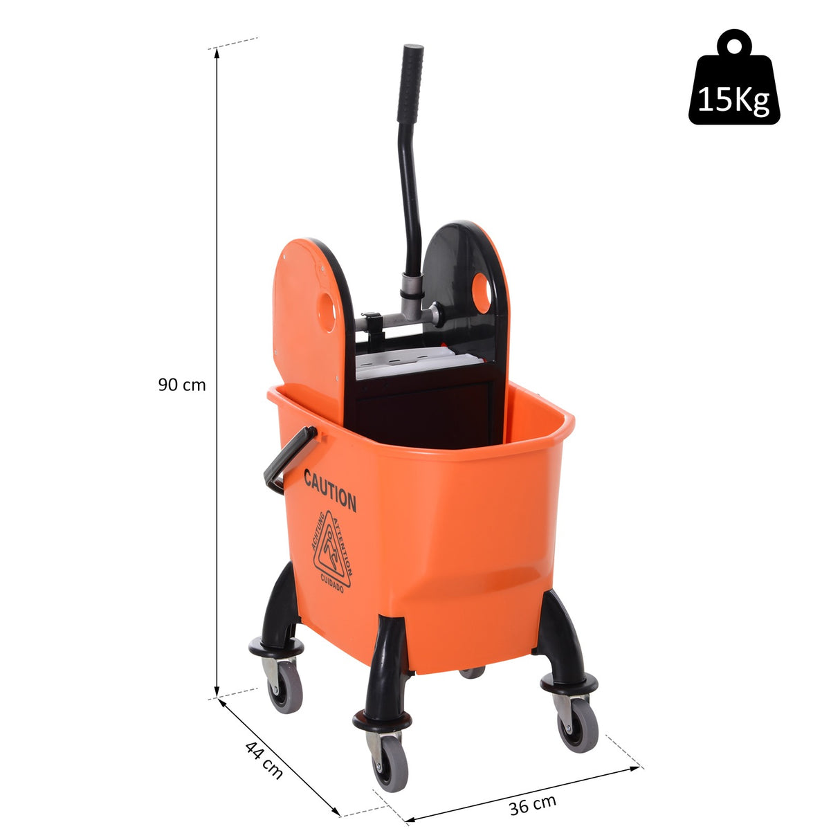 easycomfort easycomfort carrello delle pulizie professionale capacita 26l strizzatore rimovibile con ruote 44 36 90cm ean 8054111849289