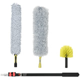 easycomfort easycomfort kit per pulizia della casa con asta spolverino per ragnatele spolverino in microfibra e spolverino per ventilatore