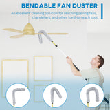 easycomfort easycomfort kit di pulizia per casa e ufficio con asta spolverino per ragnatele spolverino in microfibra e spolverino per ventilatore