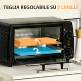 easycomfort easycomfort fornetto elettrico 10l da 750w con temperatura regolabile e timer 36 5x26x22 cm nero