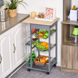 easycomfort easycomfort carrello da cucina con cassetti estraibili e 2 portabottiglie in legno di pino e metallo 47x37x83 cm