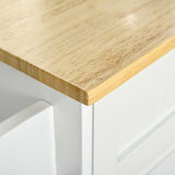 easycomfort easycomfort carrello da cucina multiuso in legno con 2 cassetti 3 antine e 4 ruote 121x46x91cm bianco