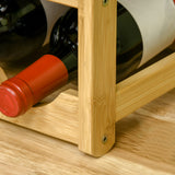 easycomfort easycomfort scaffale portabottiglie vino a 4 livelli per 16 bottiglie in legno di bambu 43x23 5x38cm