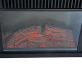 easycomfort easycomfort camino elettrico da terra potenza 600w 1200w in plastica e vetro temperato nero 34x17x25cm