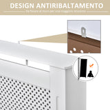 easycomfort easycomfort copritermosifone in legno a griglia bianco 111.5x82x19cm