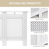 easycomfort easycomfort copritermosifone in legno a griglia bianco 111.5x82x19cm