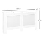 easycomfort copritermosifone in legno a griglia bianco 151.5x82x19cm