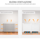 easycomfort copritermosifone in legno a griglia bianco 151.5x82x19cm