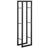 easycomfort easycomfort scaffale porta legna verticale per interno in ferro nero 40x25x150cm