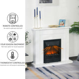 easycomfort easycomfort camino elettrico 10002000w effetto fiamma con led a 5 livelli e telecomando bianco