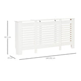 easycomfort mobile copricalorifero larghezza regolabile e mensola superiore in mdf e legno   bianco