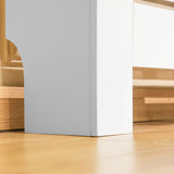 easycomfort mobile copricalorifero larghezza regolabile e mensola superiore in mdf e legno   bianco