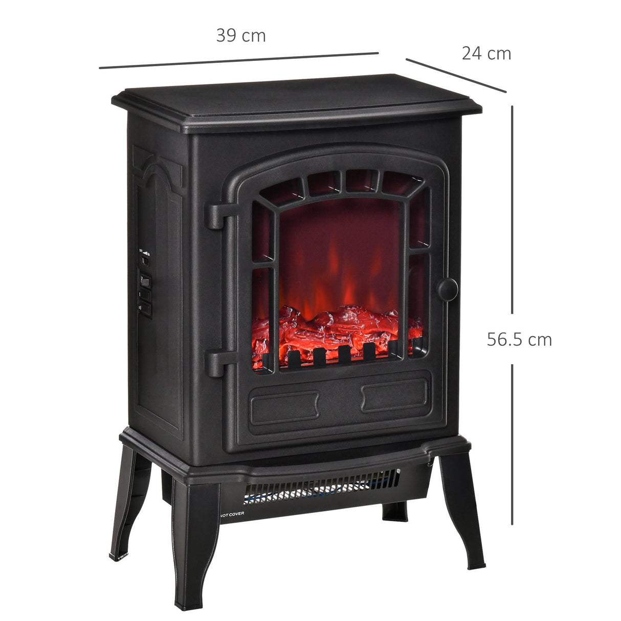 easycomfort camino elettrico con effetto fiamma temperatura regolabile copertura 20 25m nero