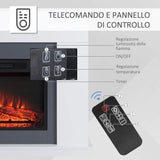 easycomfort easycomfort camino elettrico a parete con led effetto fiamma e timer copertura 37m 2000w bianco