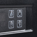 easycomfort easycomfort camino elettrico a parete con led effetto fiamma e timer copertura 37m 2000w bianco
