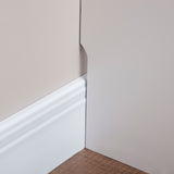 easycomfort copritermosifone a doghe moderno ed elegante per la casa in mdf e acciaio 120x18x84cm bianco