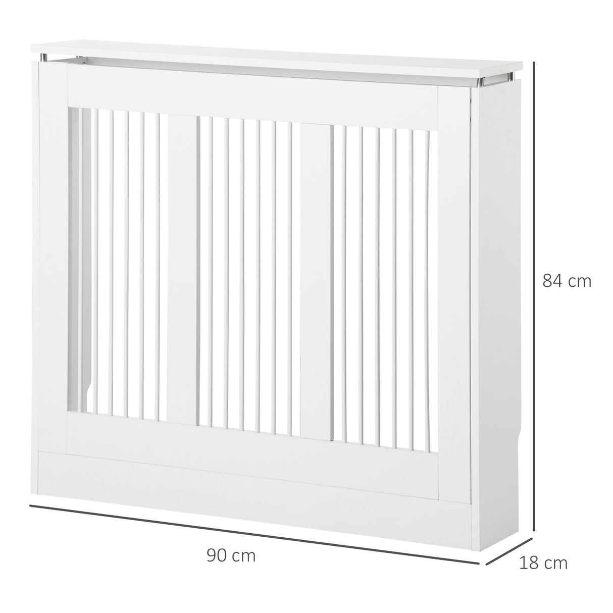 easycomfort easycomfort copritermosifone a doghe moderno ed elegante per la casa in mdf e acciaio 90x18x84cm bianco
