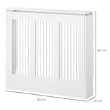 easycomfort easycomfort copritermosifone a doghe moderno ed elegante per la casa in mdf e acciaio 90x18x84cm bianco