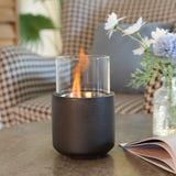 easycomfort camino a bioetanolo da tavolo con serbatoio da 0.4l 12x12x19cm grigio scuro