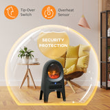 easycomfort termoventilatore a 3 modalita di riscaldamento con 3 temperature regolabili 33.7x25.5x60.4 cm nero