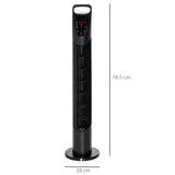 easycomfort easycomfort ventilatore a colonna con telecomando fino a 5m oscillante 70 con 3 modalita e 3 velocita timer 7 5h 40w nero 18x78 5cm
