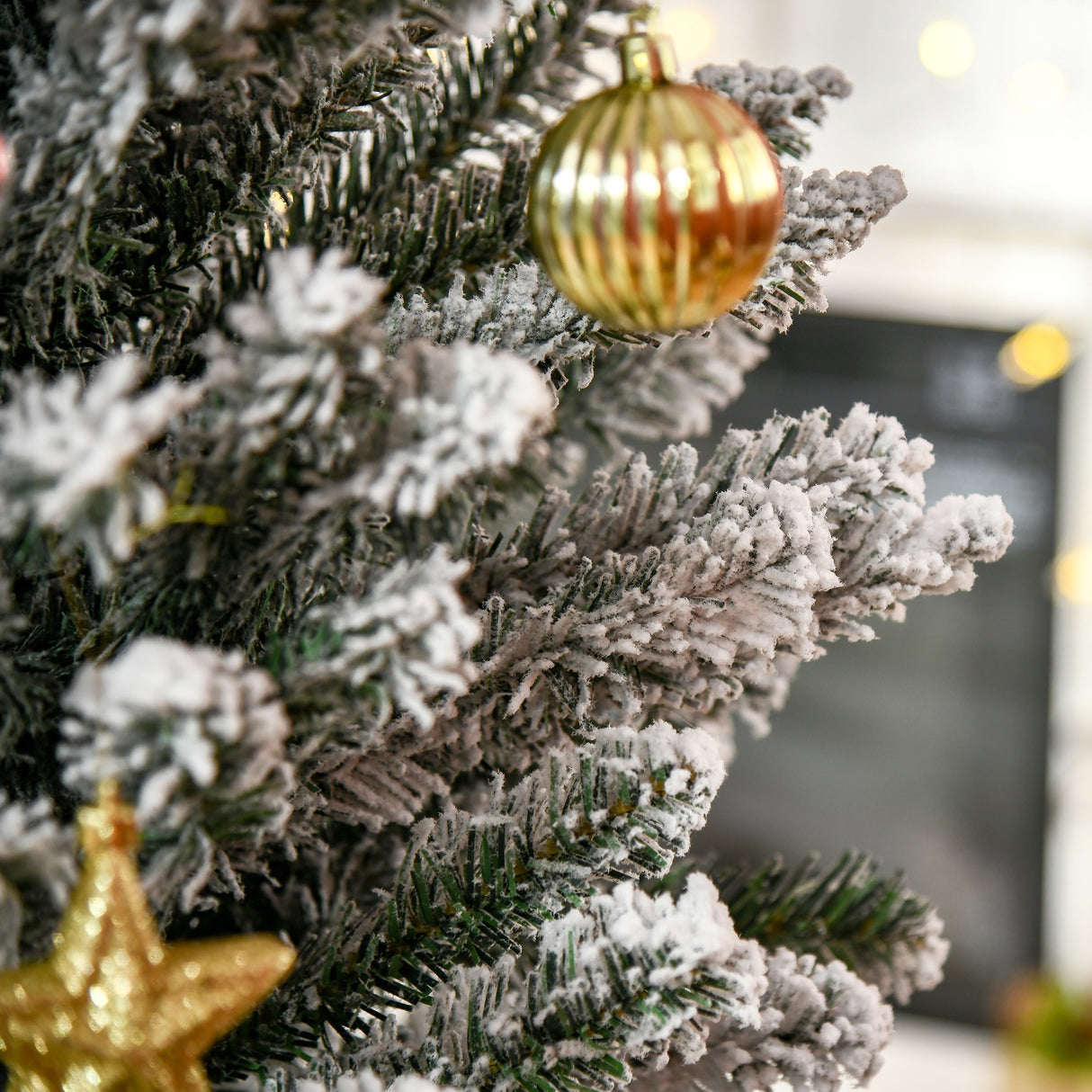 easycomfort easycomfort albero di natale artificiale innevato 180cm con rami 390 base rimovibile decorazioni natalizie