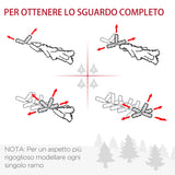 easycomfort easycomfort albero di natale artificiale slim 210cm con 631 rami supporto in metallo