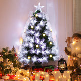 easycomfort easycomfort albero di natale artificiale 90cm con 90 rami albero di natale con luci a led e fibre ottiche base pieghevole rimovibile