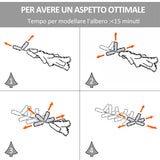 easycomfort easycomfort albero di natale artificiale 90cm con 90 rami albero di natale con luci a led e fibre ottiche base pieghevole rimovibile