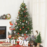 easycomfort easycomfort albero di natale artificiale gigante 210cm realistico decorazione di natale con 934 rami base pieghevole e rimovibile
