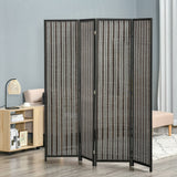 easycomfort easycomfort separe pieghevole a 4 pannelli struttura in legno e bambu fantasia