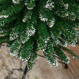 easycomfort easycomfort albero di natale innevato artificiale alto e stretto con 570 rami base rimovibile e pieghevole 53x190cm verde