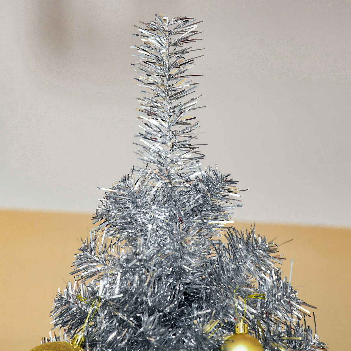 easycomfort easycomfort albero di natale artificiale alto 210cm con 818 rami albero di natale slim con base rimovibile in pet e acciaio argento