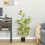 easycomfort pianta artificiale di bambu alta 120cm con vaso per interno ed esterno verde
