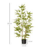 easycomfort pianta artificiale di bambu alta 120cm con vaso per interno ed esterno verde