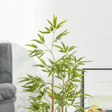 easycomfort pianta artificiale di bambu alta 120cm con vaso per interno ed esterno verde