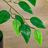 easycomfort pianta artificiale di ficus alta 135cm con vaso per interno ed esterno verde