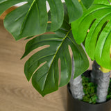 easycomfort monstera pianta artificiale per interno ed esterno pianta finta realistica con 20 foglie 120cm