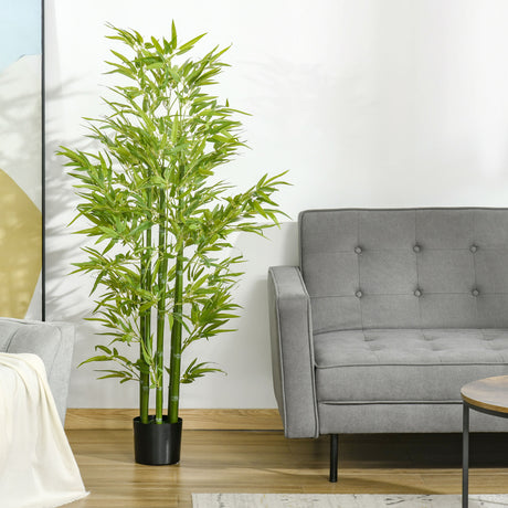easycomfort pianta finta di bambu alta 150cm con vaso incluso per interno ed esterno