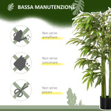easycomfort pianta finta bambu in vaso realistico con 780 foglie per interno ed esterno 140cm