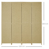 easycomfort easycomfort paravento separe da interno a 4 ante in legno pieghevole e salvaspazio altezza 170cm marrone